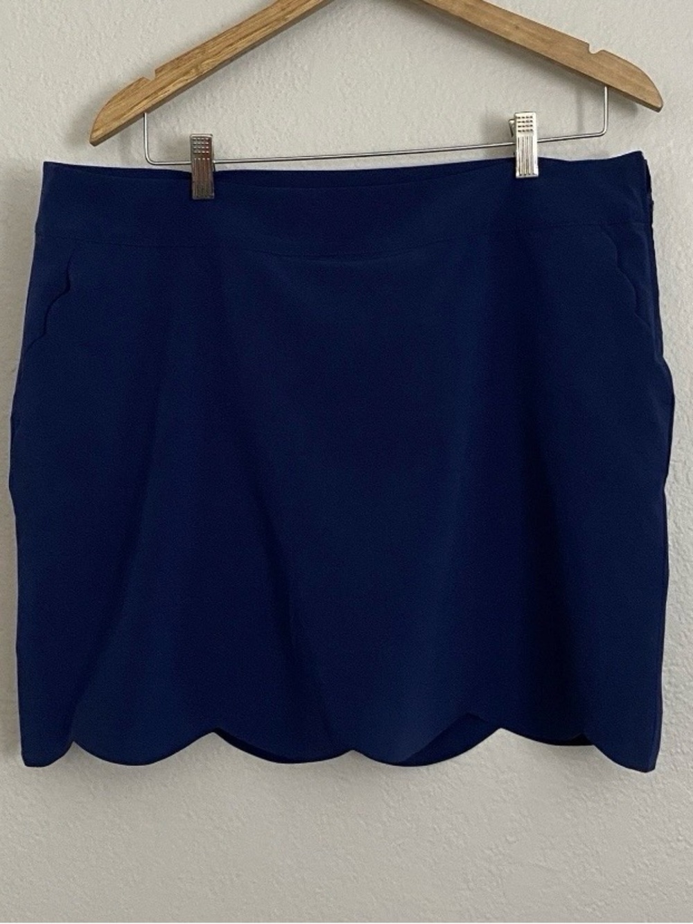 Vineyard Vines Skort Women's 16 Navy Blue Scallop Pickleball Tennis Golf Skirt